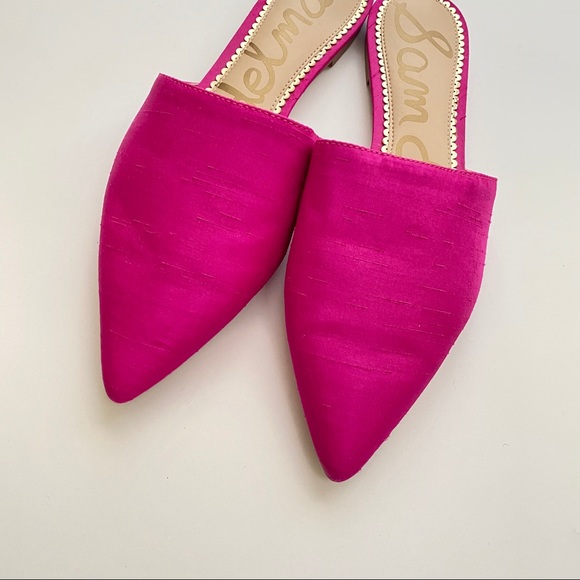 Sam Edelman Rumi Silk Fuchsia Pink Mules 9 1/2 - Picture 6 of 6